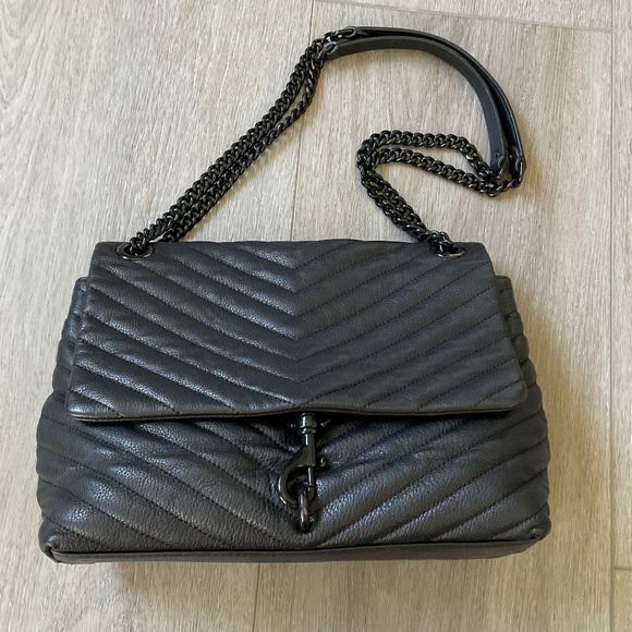 Rebecca Minkoff Handbags - Rebecca Minkoff  Convertible Crossbody Shoulder Bag Edie Black Quilted Leather
